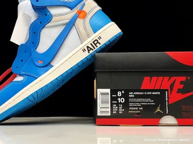 Official Maikesneakers AQ0818-148 1 Off-White Jordan Blue Air UNC Powder 0503